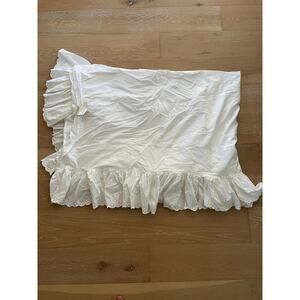 Pottery Barn Kids Twin White Eyelet Bedskirt